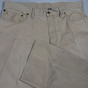 Polo Ralph Lauren Pants Mens 40 Khaki Tan 650 Straight Fit Cotton Twill Chino